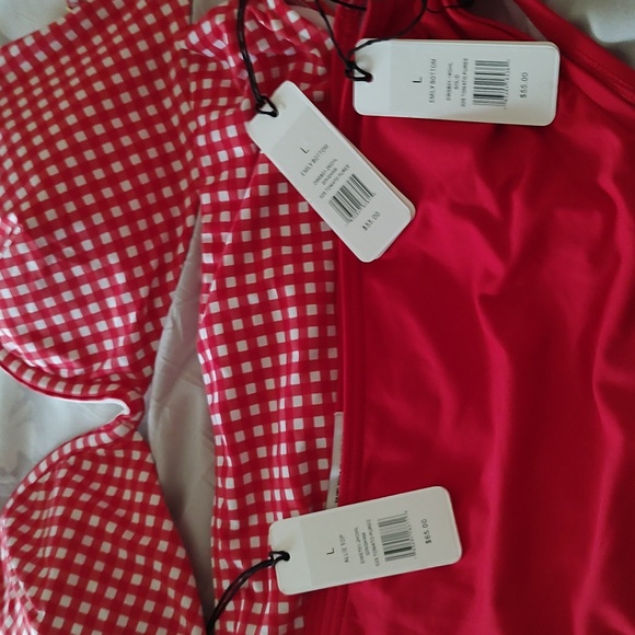 NWT 3 piece 1 red/white checkered top and bottom/red bottom pretty mix match - Picture 6 of 6